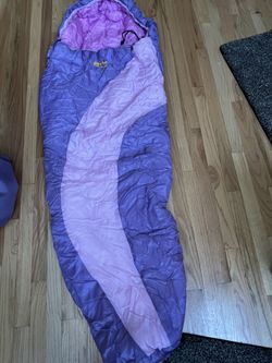 Girls Purple Sleeping Bag - 30 Degrees 