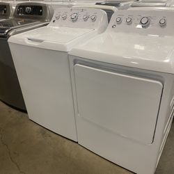 GE XL CAPACITY WASHER DRYER SET ELECTRIC WARRANTY DELIVERY ETC.