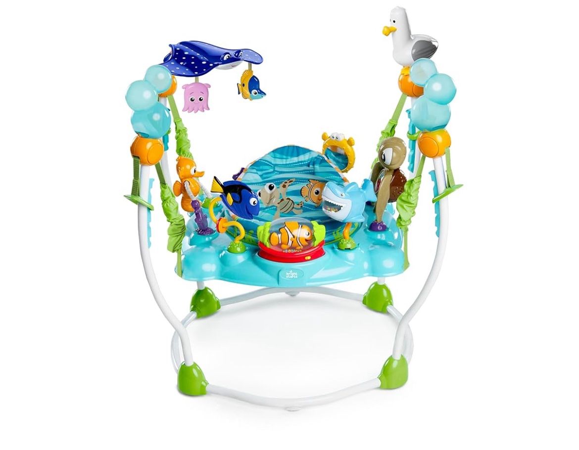 Bright Starts Disney Baby Finding Nemo Sea of Activities Baby Activity Center Jumper with Interactive Toys, Lights, Songs & Sounds