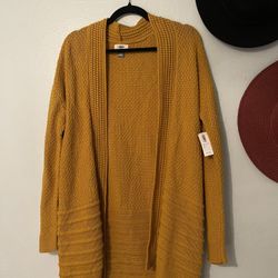 Old Navy Mustard Yellow Cardigan 