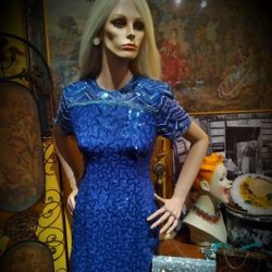 Vintage 80s Robert Anthony Beaded Dress