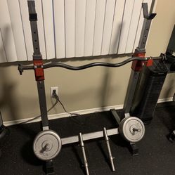 Curl Rack And Adjustable Dumbbells 