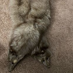 Vintage Real Fur/Leather Stole Scarf