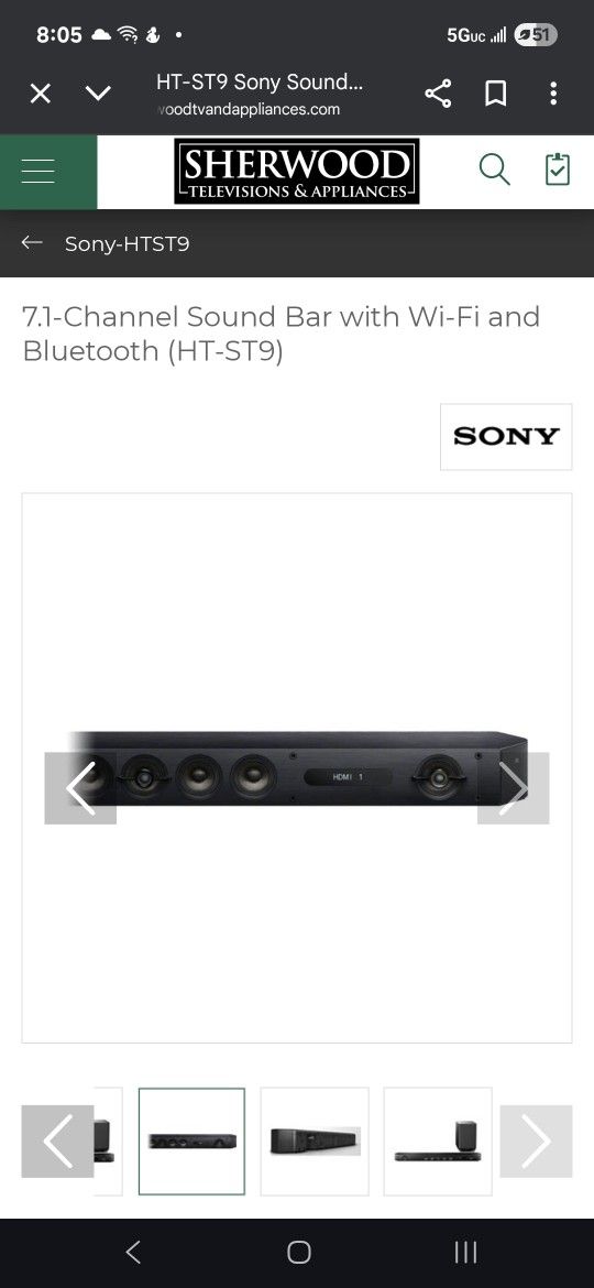 Sony HT ST9 Sound Bar