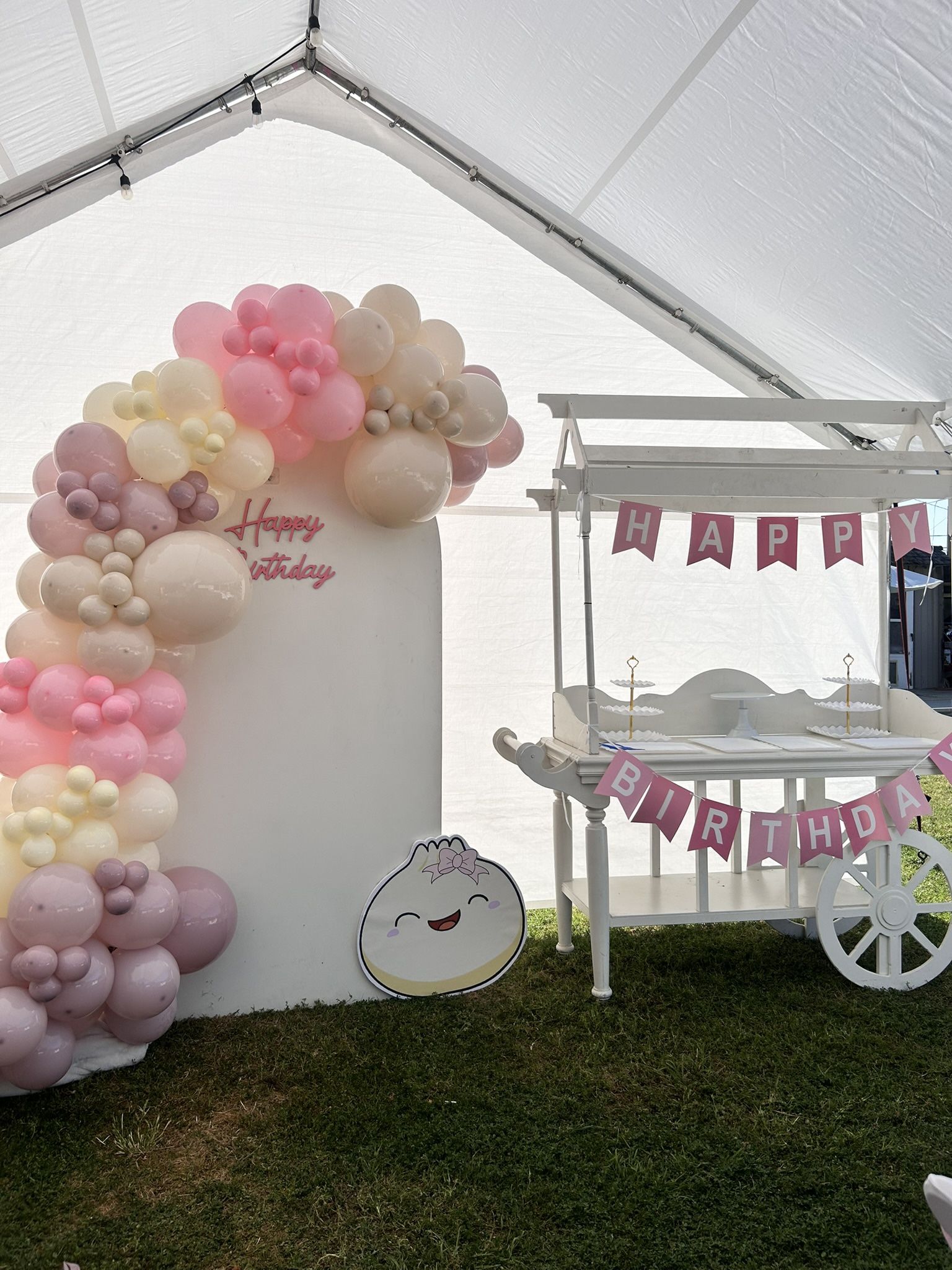 Candy Cart And Balloon Arch