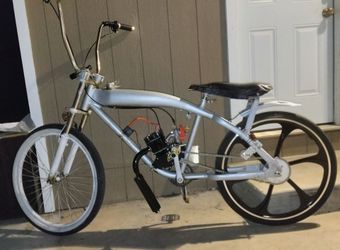 Motorized Cruiser Bicycle with Gas Engine