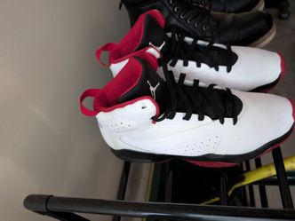 Jordan white black and red