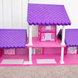 Large Kids Dollhouse – Purple & Pink – Great Condition
