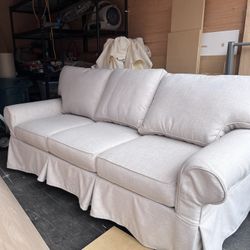 Pottery Barn Slip Covered Sleeper Sofa