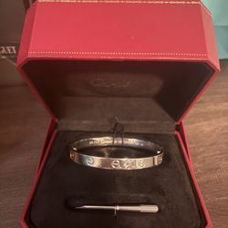 White Gold Cartier LOVE Bracelet
