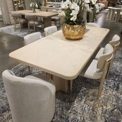 New Beautiful Ash Wood 7 Pc Dining Collection