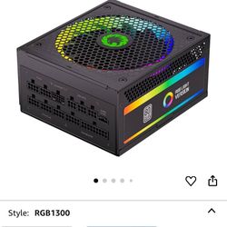 GAMEMAX 1300W Power Supply, ATX 3.0 & PCIE 5.0 Ready, 80+ Platinum Certified, Addressable RGB with 5V Motherboard Sync, 100% Japanese Capacitors, Full