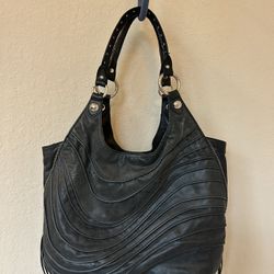 Elliott Lucca black leather handbag