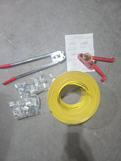 Strapping Banding Tensioning tool with Poly Strapping and clips