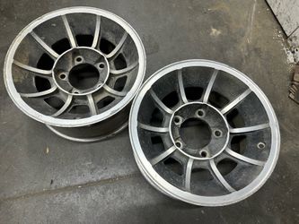 Two American racing vector 15x7 rims 5 lug Jeep, Ford, dodge, more