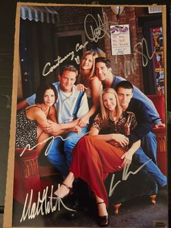 Friends Cast Signed 8x10 Photo Authentic Original Autograph All 6 Cast Members