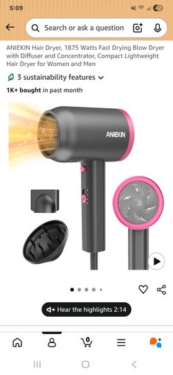 Blow drier with diffuser