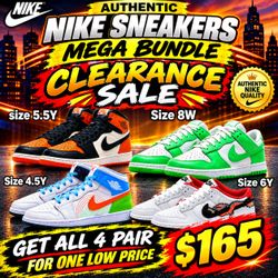 Clearance Sale on New Authentic Nike Sneaker Bundle