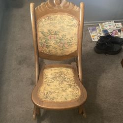 Old antique folding rocking chair
