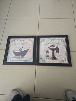 Bathroom deco frame