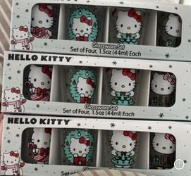Hello Kitty Glassware Set Of 4