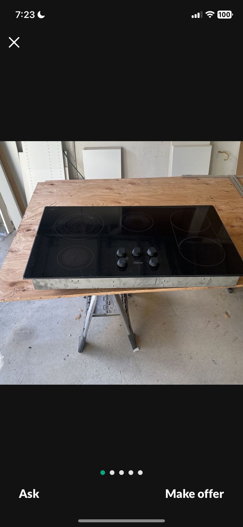Dacor 36” cooktop works well