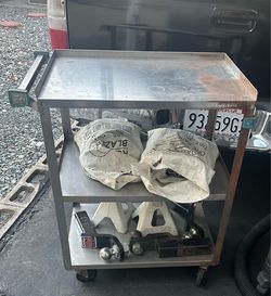 Stainless Steele cart on wheels