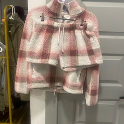 Fleece Sweatshirt And Shorts Set