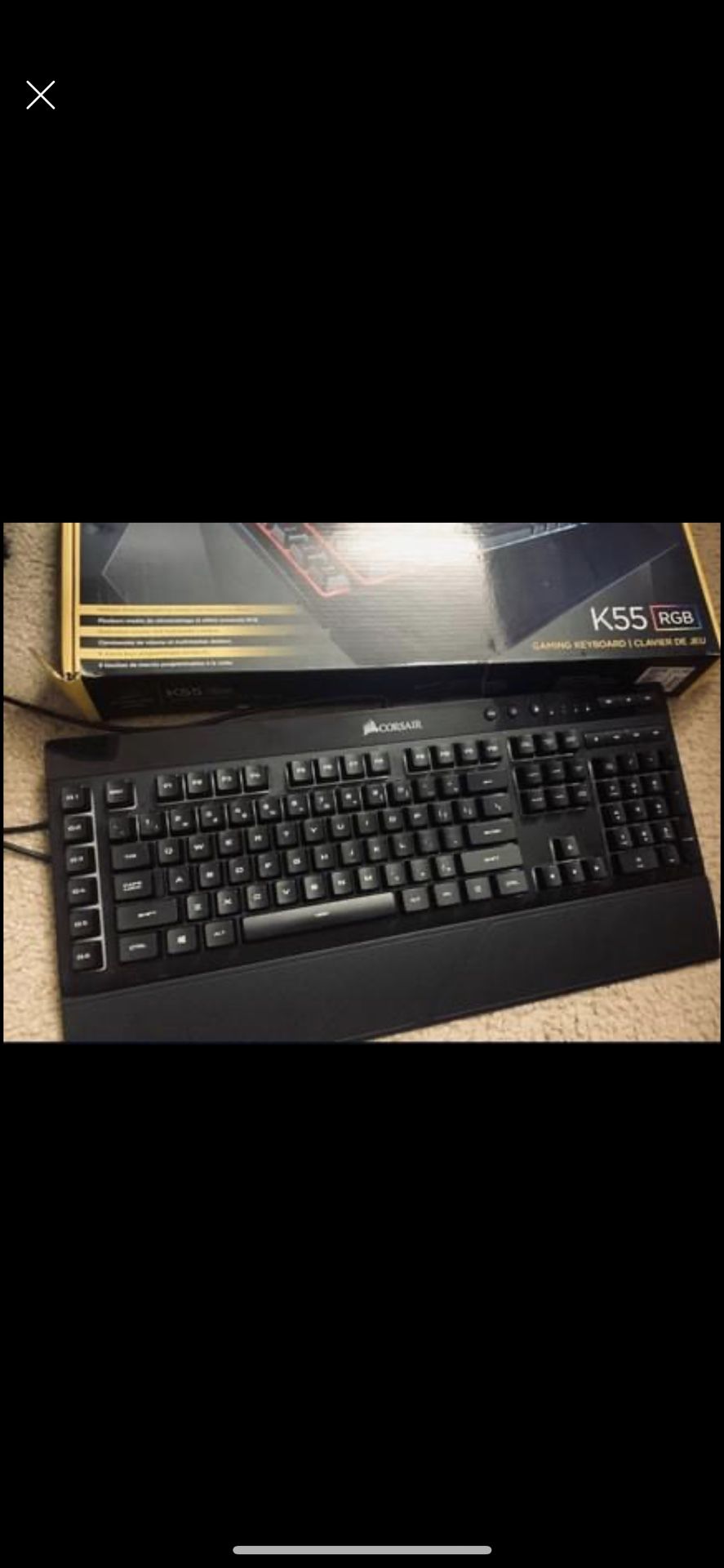 Gaming Bundle -Like new (Hyper X Cloud Flight S+Death Adder V2+Corsair K55 keyboard+ Red Dragon Rgb mousepad)
