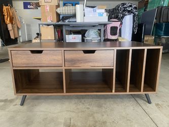 Mid-century modern style wooden media console