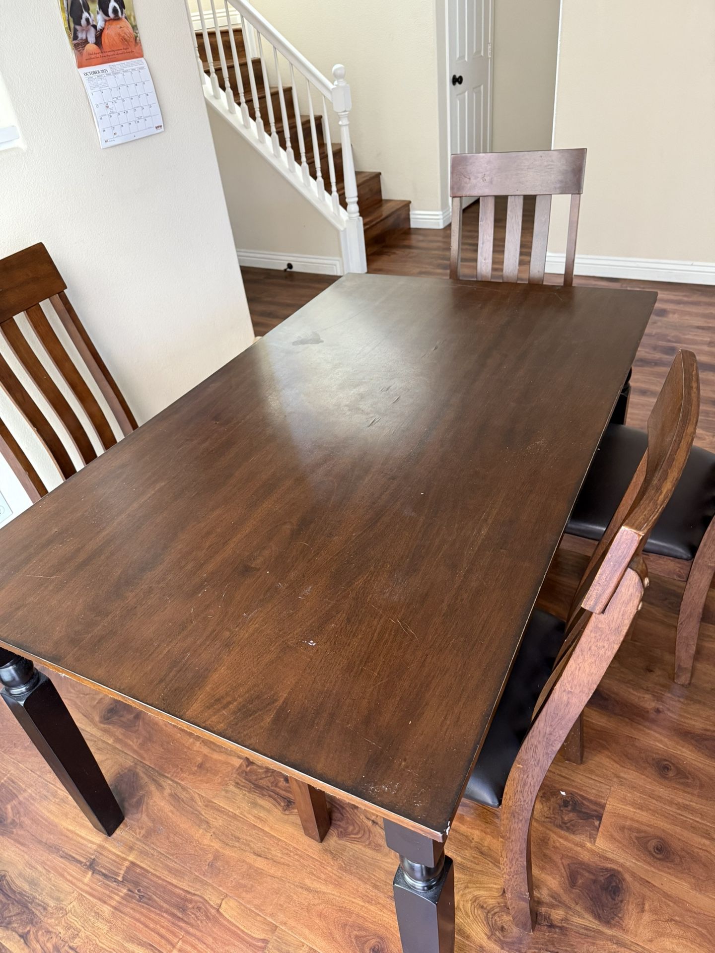 real wood dining set $70