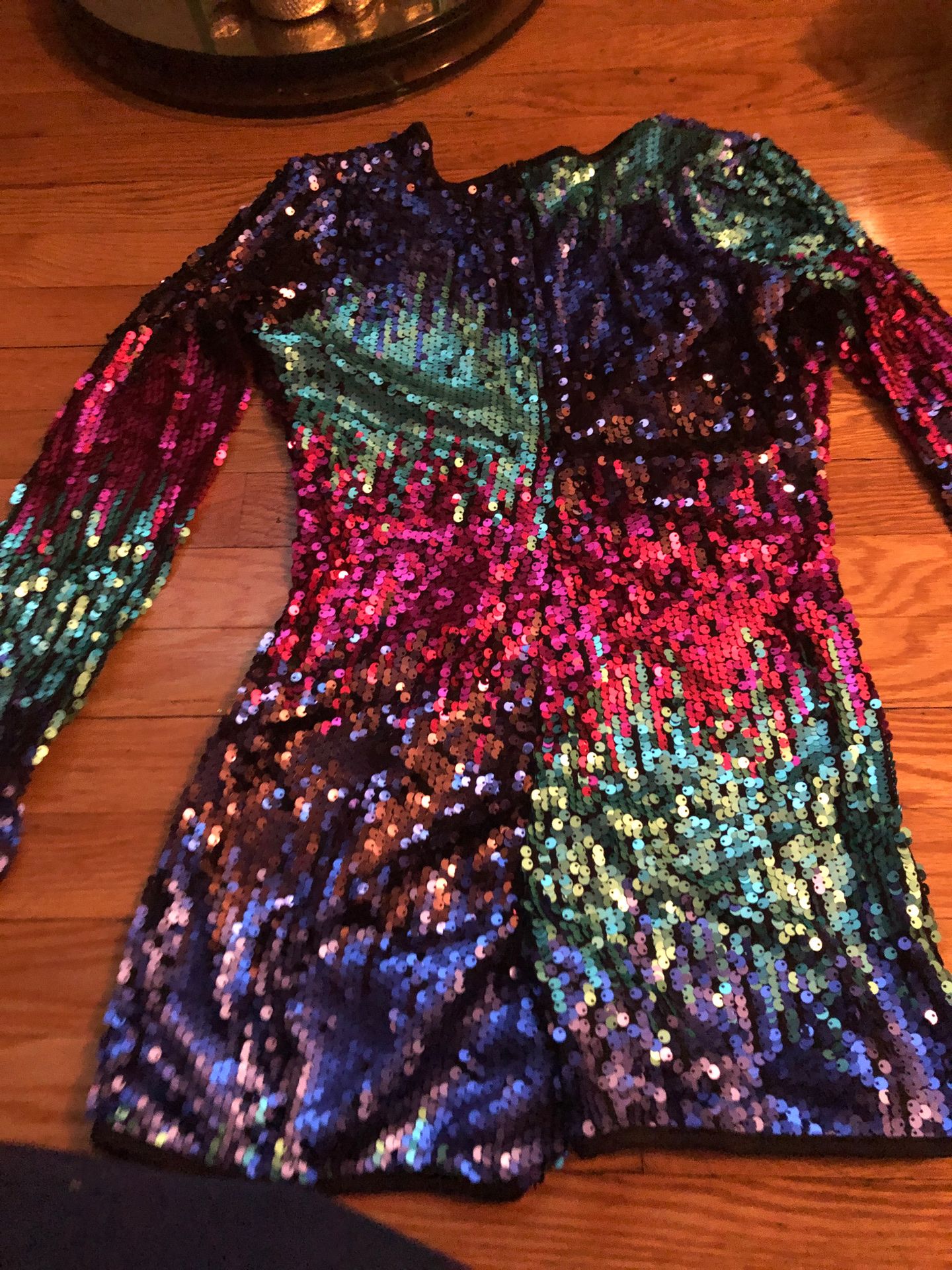 Pretty sequence short outfit can use for dancing or a Halloween costumes