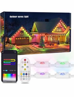 30Ft Smart Permanent Outdoor Lights, 30 RGB LED Light Bulbs with APP/Remote Control, IP67 Waterproof Eave Lights for House Roof Garden Christmas Decor