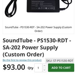 Sound Tube SA 502 Amplifier And Power Supply