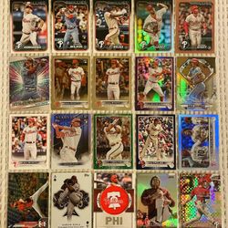 Philadelphia Phillies 40 Card Baseball Lot! Rookies, Prospects, Refractors, Prizms, Relics, Short Prints, Variations & More!