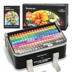 Shuttle Art 205 Colors Dual Tip Alcohol Markers