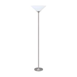 brushed silver floor lamp