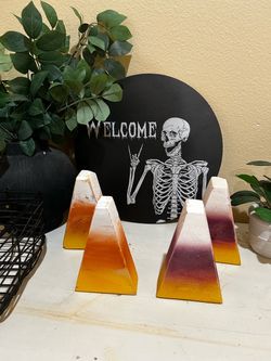 Handmade Wooden Candy Corn Fall Decor – Set of 4