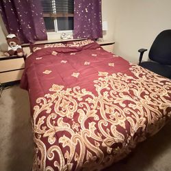 Beautiful Beige Queen Frame Set – Mattress Comes Free