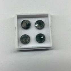 4 Moss Agate, India, 11mm, 15.04ct total
