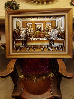 The Last Supper 3D Wood Framed Wall Art