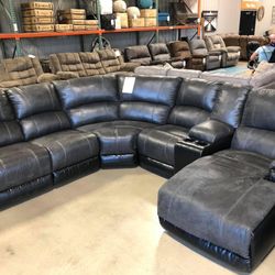 Reclining Sectional In Stock For Fast Delivery 
