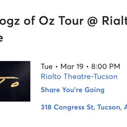 Single Ticket Toto Rialto Theatre 3/19