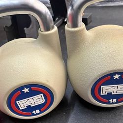 Each 18lb Kettlebell is 25.00