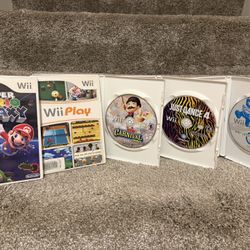 Nintendo Wii Video Game Bundle (Mario Kart, Super Mario Galaxy)