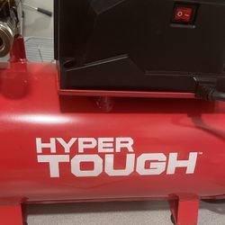 Hyper Tough 3 Gallon Oil Free Portable Air Compressor, 100PSI, Red