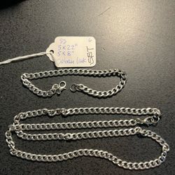 Black Friday Sale- Mens5mm Stainless Stl. Matching Set