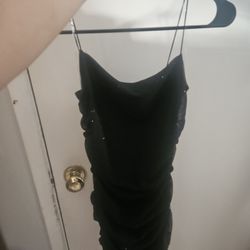 Glitter black mini dress