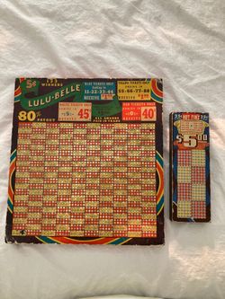 Vintage gambling punch boards