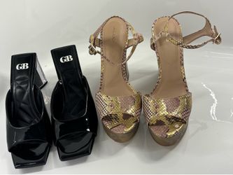 GB and Aldo Heeled Sandals